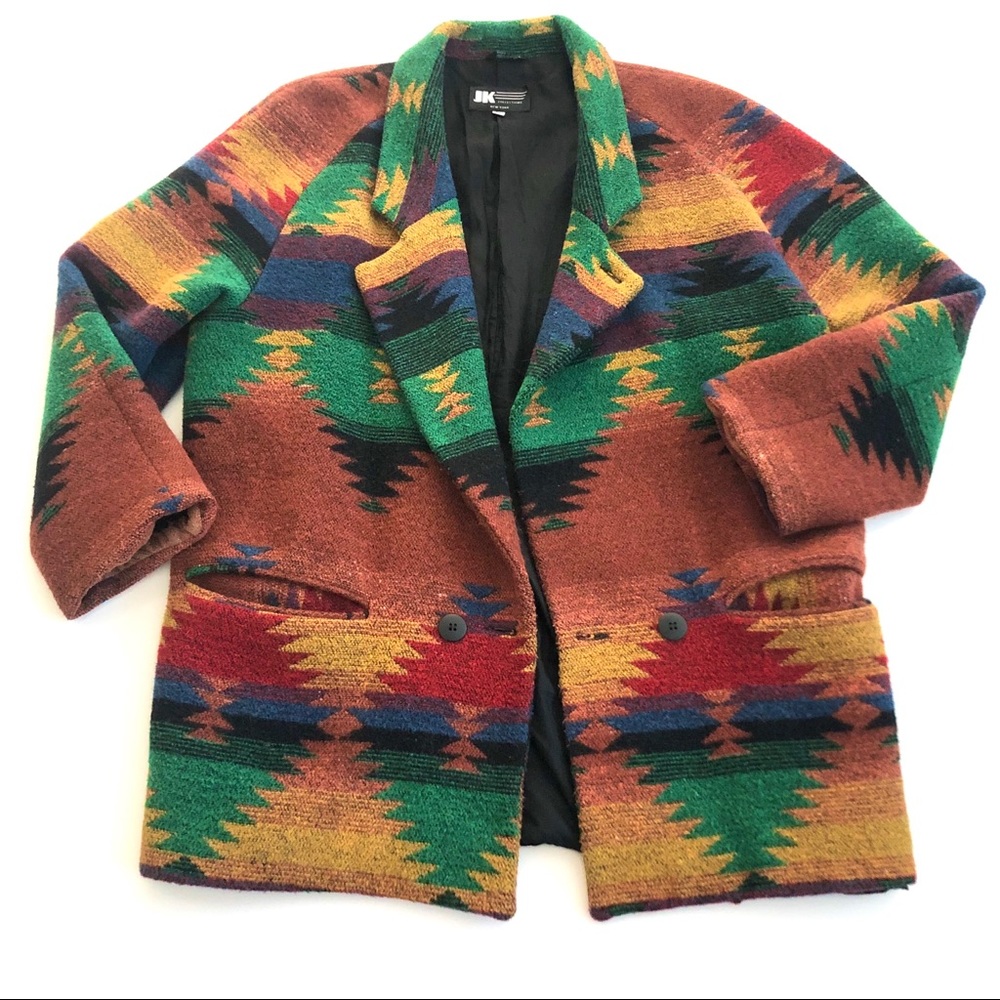Vintage Southwest Tribal Oversized Jacket Medium
